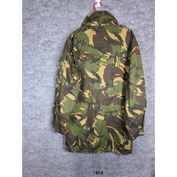 Dutch Army Jacket Mens Small Woodland DPM Field Parka Flag Patch KL 6080/8590 - Picture 7 of 10